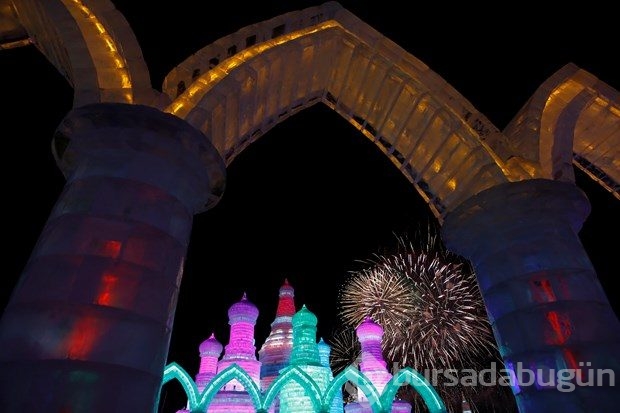 Harbin Buz Festivali ziyaretçileri büyülüyor