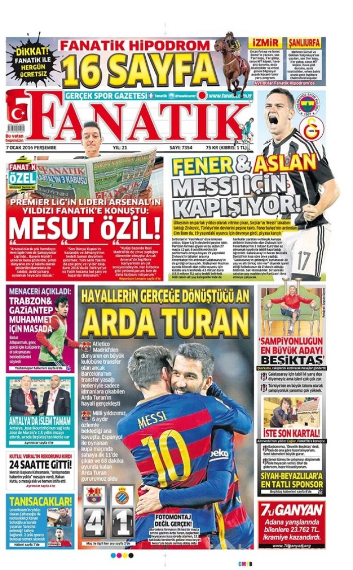 Günün gazete manşetleri - 7 Ocak 2016
