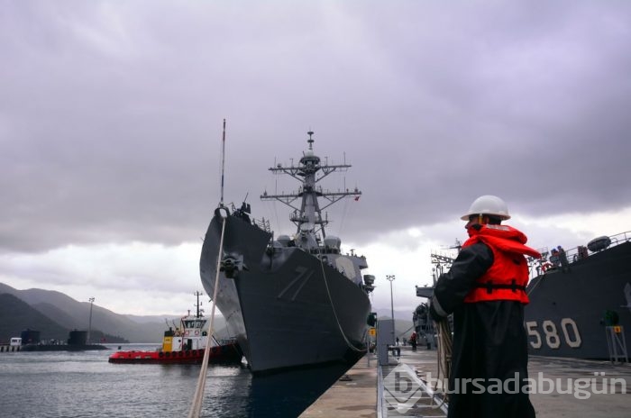 ABD savaş gemisi USS Ross 71 Marmaris'e geldi	
