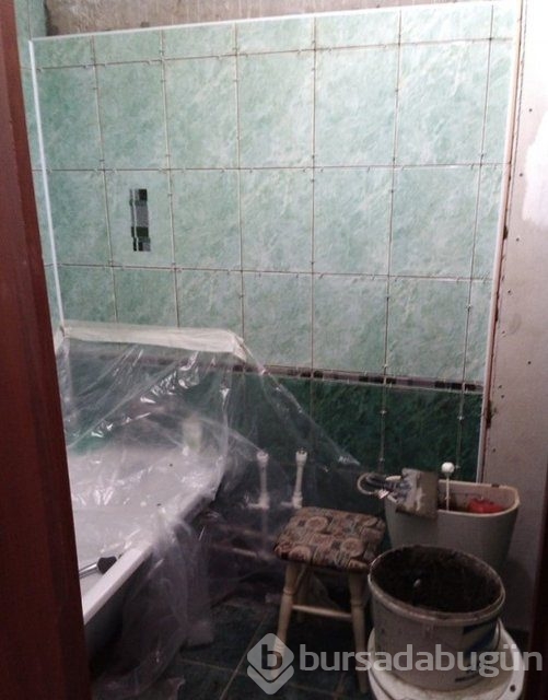 Annesi için banyoyu baştan yarattı!
