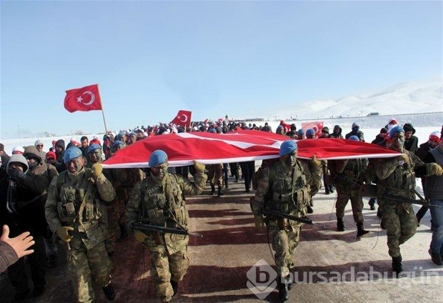 Şiddetli soğukta muharebe eğitimi