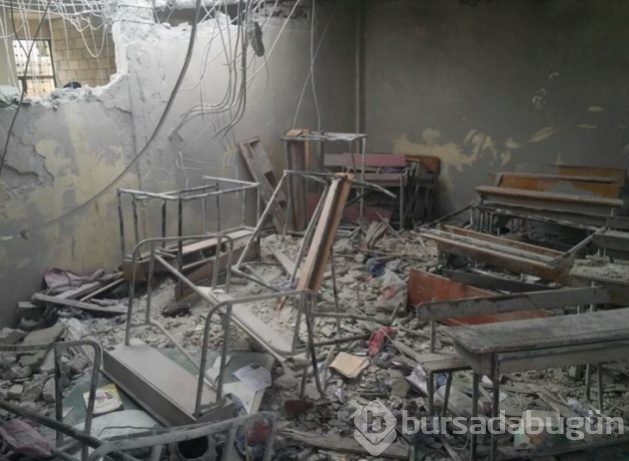 Rus jetleri Halep'te okulu bombaladı