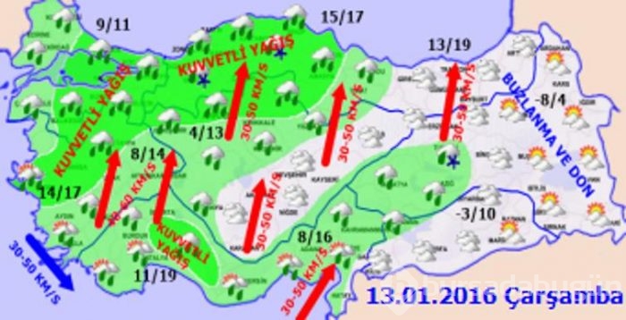 Kar yağışı geri dönüyor... 