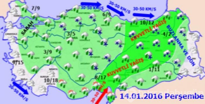 Kar yağışı geri dönüyor... 