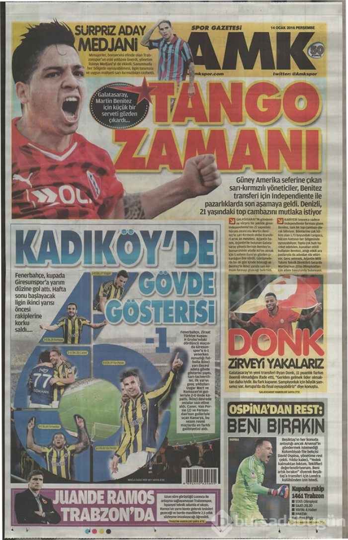 Günün gazete manşetleri 14 Ocak 2016