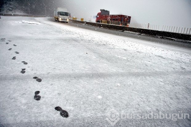 Bolu Dağı'nda kar yağışı etkili oluyor