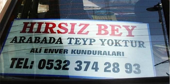 Yurdum insanından hırsızlara notlar
