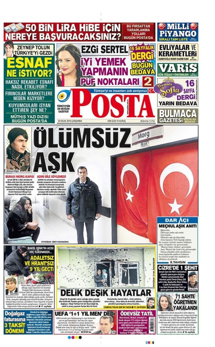 Günün gazete manşetleri - 20 Ocak 2016