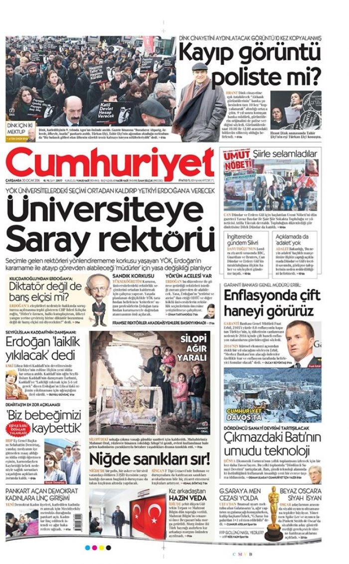 Günün gazete manşetleri - 20 Ocak 2016