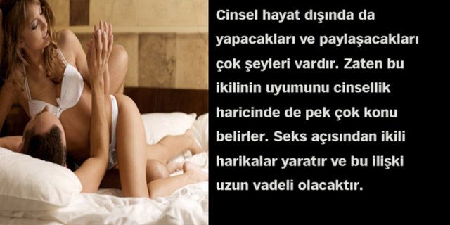 Astrolojik cinsel çekim raporunuz!