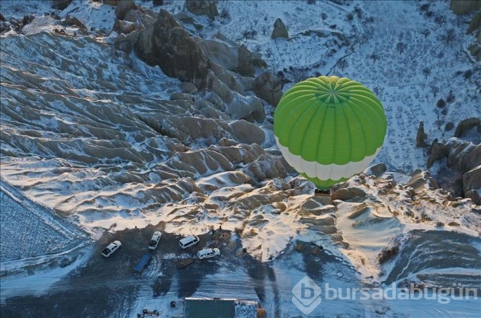 Kapadokya beyaz örtüyle kaplandı
