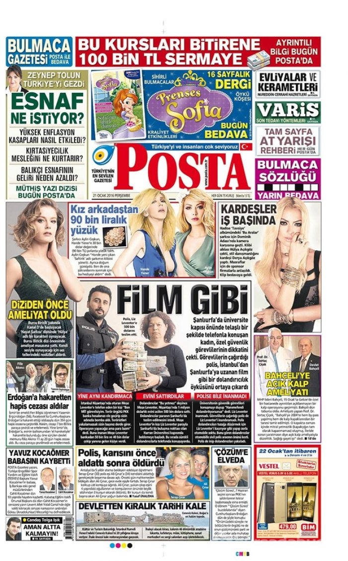Günün gazete manşetleri - 21 Ocak 2016