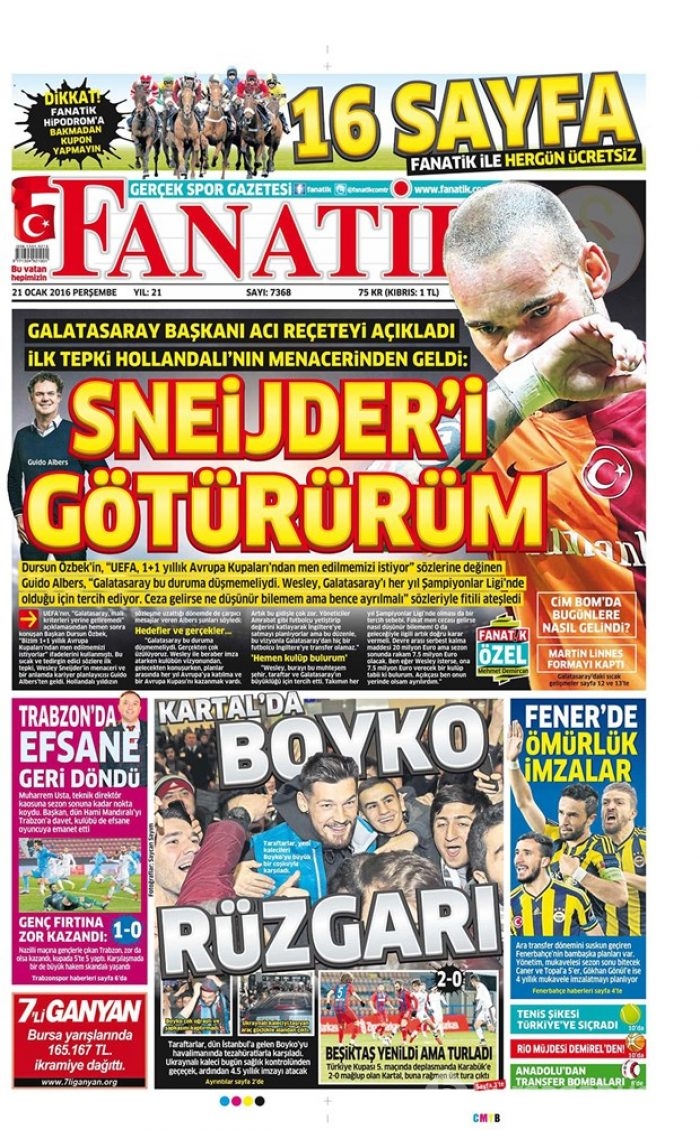 Günün gazete manşetleri - 21 Ocak 2016