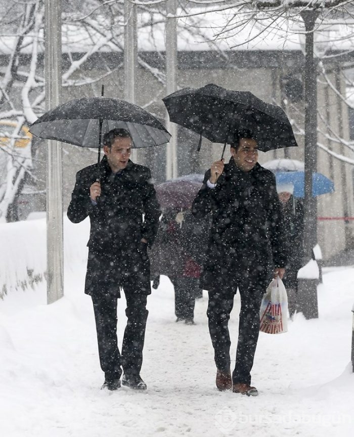 Ankara'dan kar manzaraları