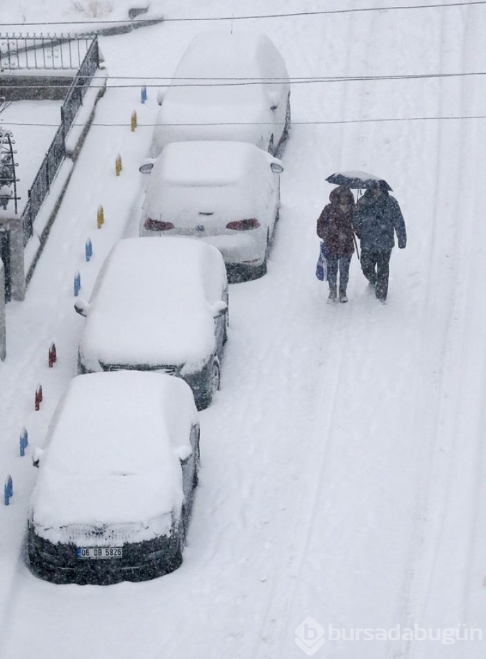 Ankara'dan kar manzaraları