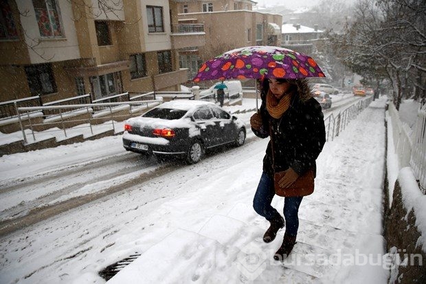 Ankara'dan kar manzaraları