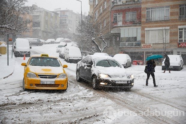 Ankara'dan kar manzaraları