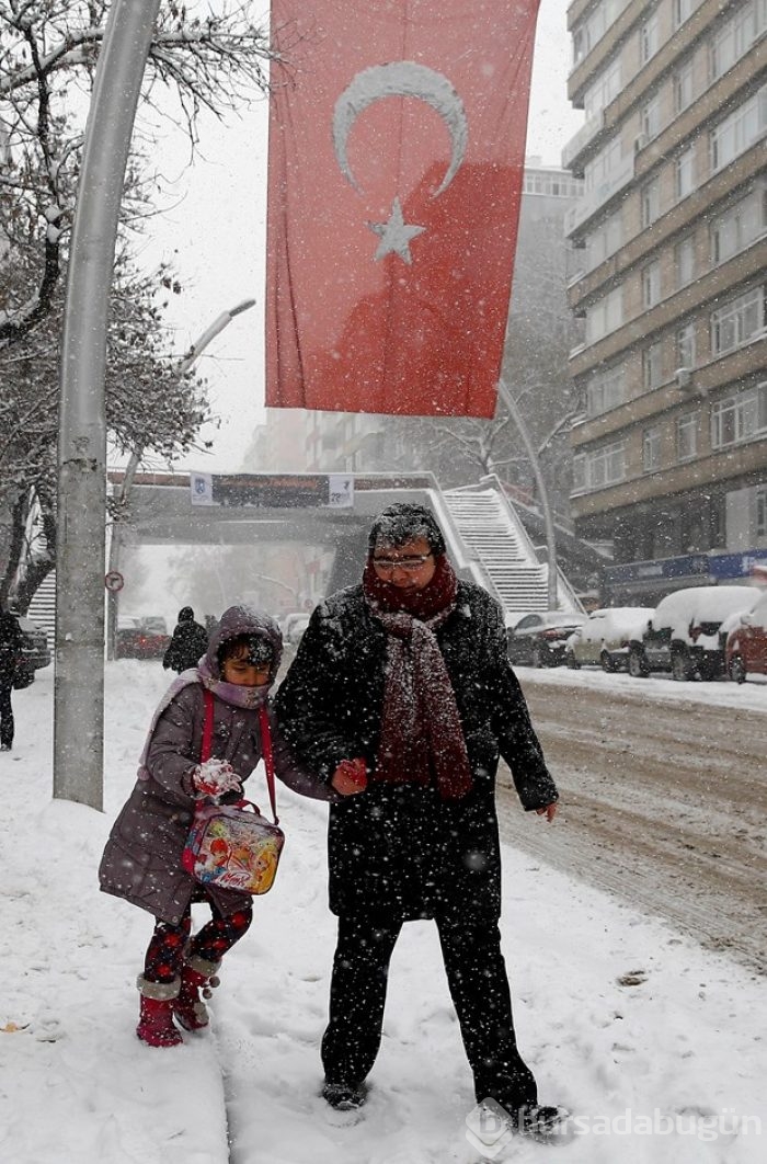 Ankara'dan kar manzaraları