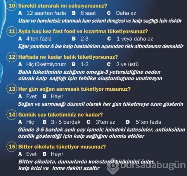 Kalp krizi riskinizi test edin!
