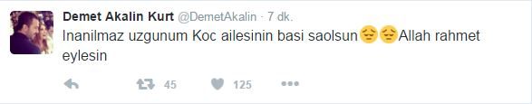 Sosyal medyada Mustafa Koç'un ölümü	
