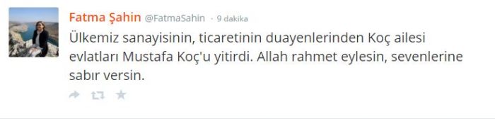 Sosyal medyada Mustafa Koç'un ölümü	
