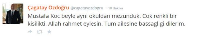Sosyal medyada Mustafa Koç'un ölümü	
