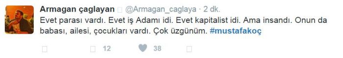 Sosyal medyada Mustafa Koç'un ölümü	
