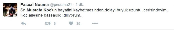 Sosyal medyada Mustafa Koç'un ölümü	
