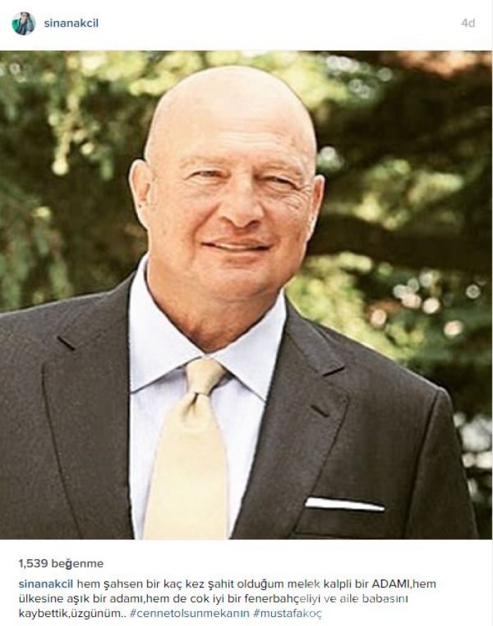 Sosyal medyada Mustafa Koç'un ölümü	
