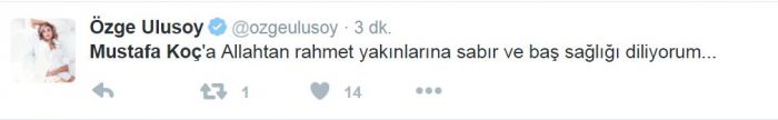 Sosyal medyada Mustafa Koç'un ölümü	
