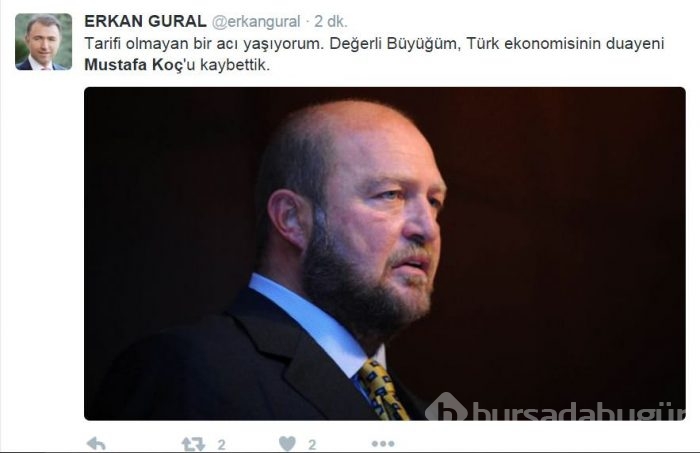 Sosyal medyada Mustafa Koç'un ölümü	
