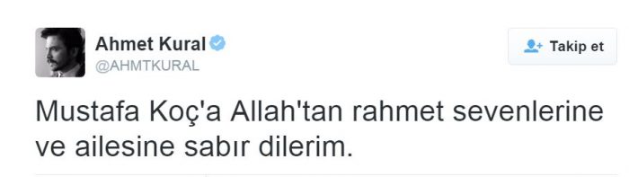 Sosyal medyada Mustafa Koç'un ölümü	
