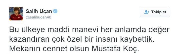 Sosyal medyada Mustafa Koç'un ölümü	
