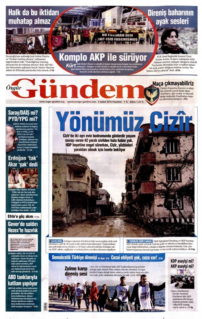 Gazete manşetleri (08.02.2016)