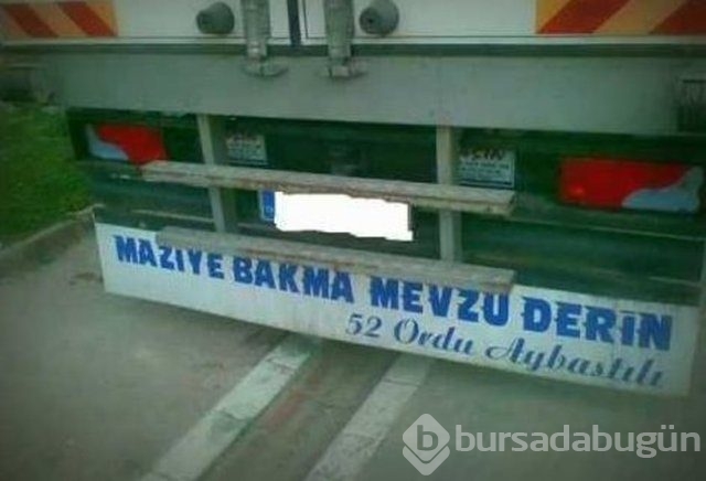 Türklere özgü araba arkası yazıları!