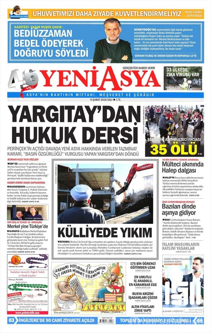 Günün gazete manşetleri (09.02.2016)