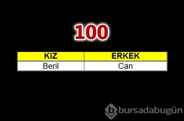 2015'te çocuklara en çok verilen isimler