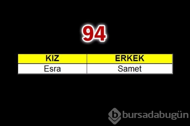 2015'te çocuklara en çok verilen isimler