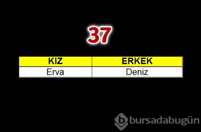 2015'te çocuklara en çok verilen isimler