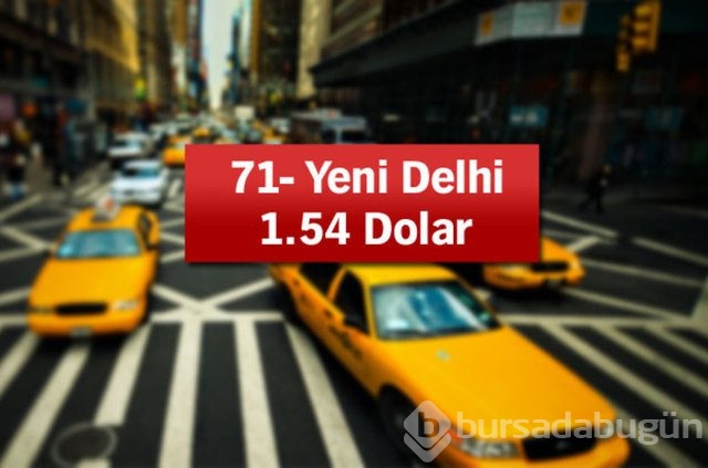 Dünya'da taksi ücretleri
