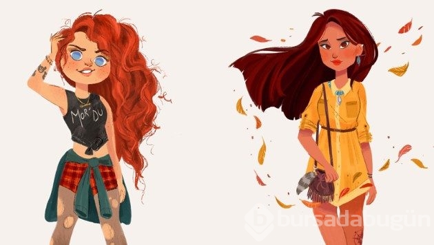 Disney Prensesleri günümüzde yaşasalardı nasıl görünürlerdi?
