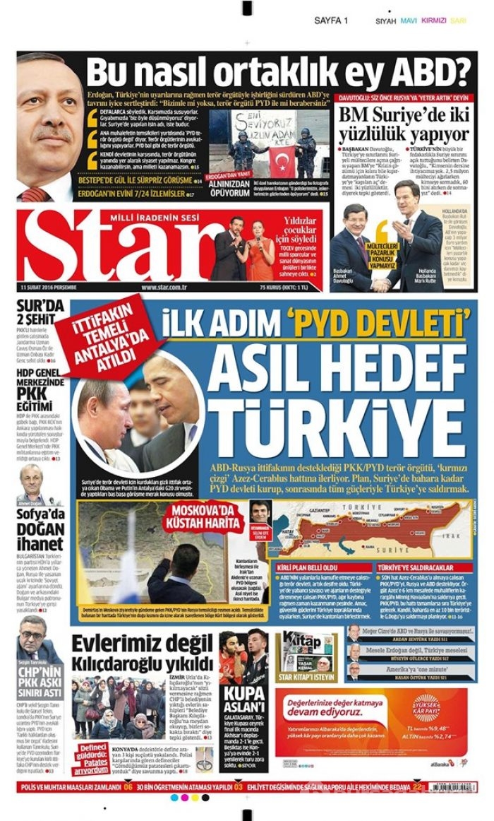 Günün gazete manşetleri - 11 Şubat 2016