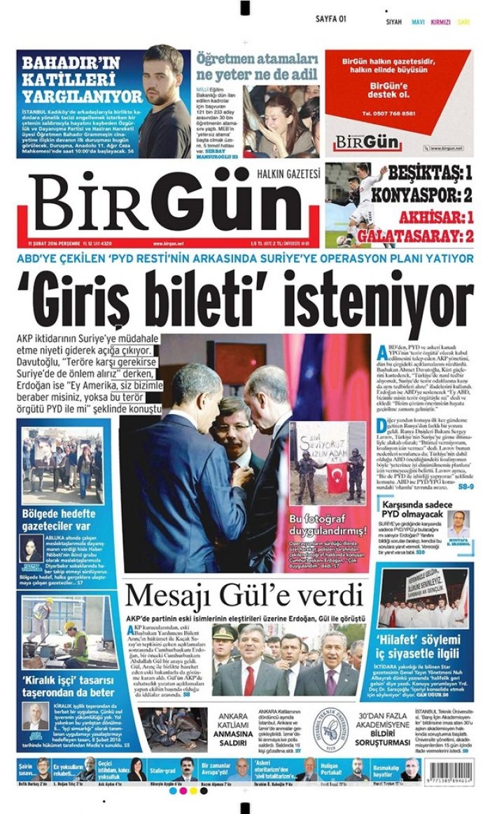 Günün gazete manşetleri - 11 Şubat 2016