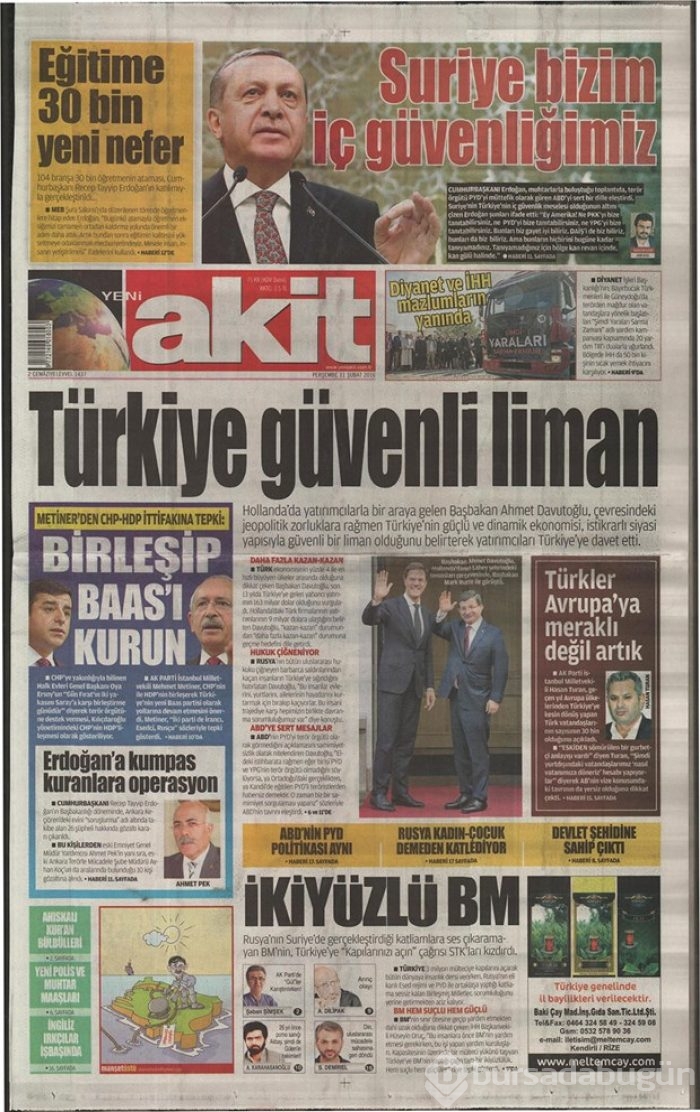 Günün gazete manşetleri - 11 Şubat 2016