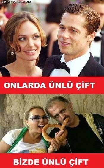 Onlarda - bizde caps'leri!
