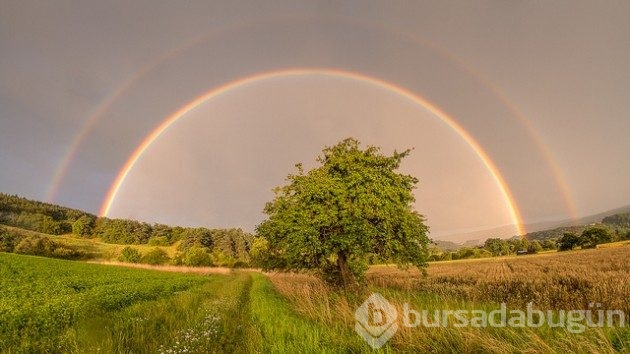 &#8203;Nadir görülen çift gökkuşağının muhteşem fotoğrafları
