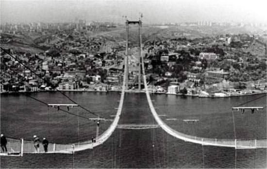 Boğaziçi Köprüsü'nün kare kare yapılışı	