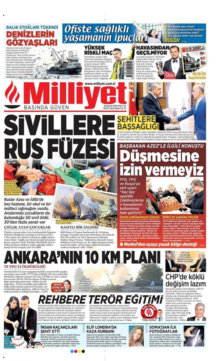 Günün gazete manşetleri - 16 Şubat 2016