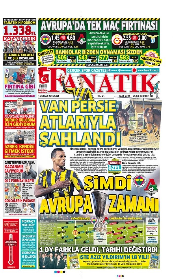 Günün gazete manşetleri - 16 Şubat 2016