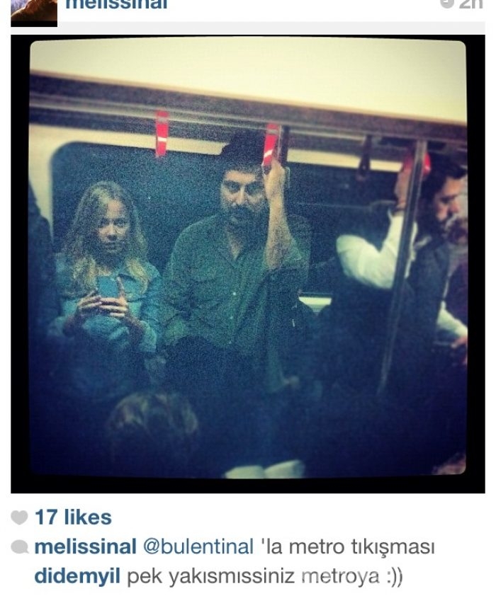 Metroda ünlü var
